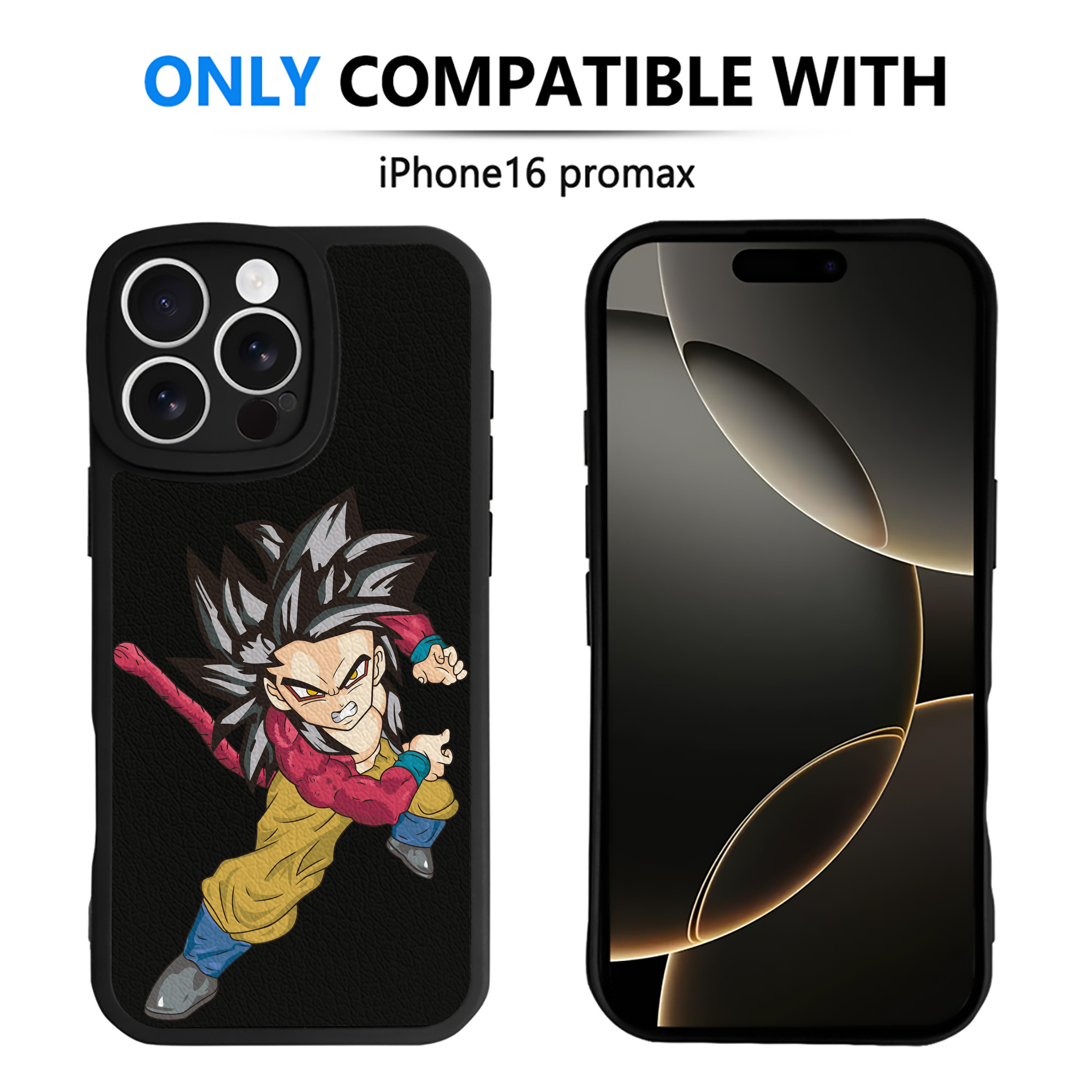 （画像用） ドラゴンボール 孫悟空（そん ごくう）Son Goku カカロット DRAGON BALL Kakarotto 【iPhone 16シリーズ対応】シリコンスマホケース（レザー調） 材質：シリコン